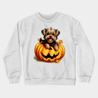 Yorkshire Terrier Dog inside Pumpkin #3 Crewneck Sweatshirt